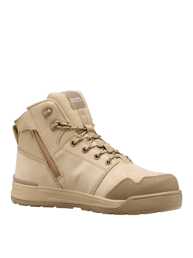 Hard Yakka Y60124 Evolution Lace Up & Side Zip 5" Steel Toe Safety Boot- Sand – product photo