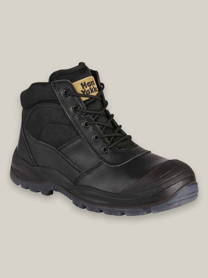 Hard Yakka Y60125 Utility Zip Sided Steel Toe Safety Boot - Black – product photo
