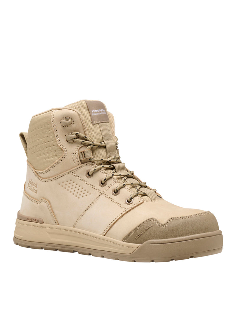 Hard Yakka Y60139 Evolution Lace Up & Side Zip 6" Steel Toe Safety Boot - Sand – product photo
