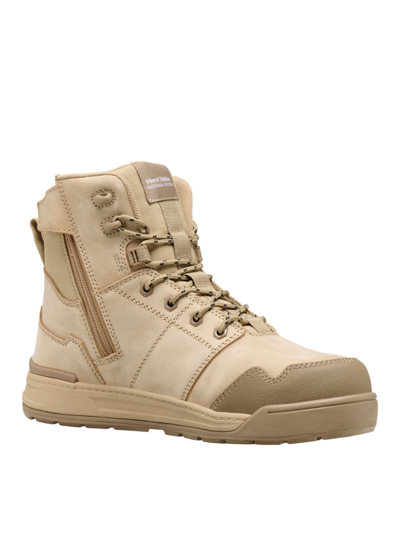 Hard Yakka Y60139 Evolution Lace Up & Side Zip 6" Steel Toe Safety Boot - Sand – product photo