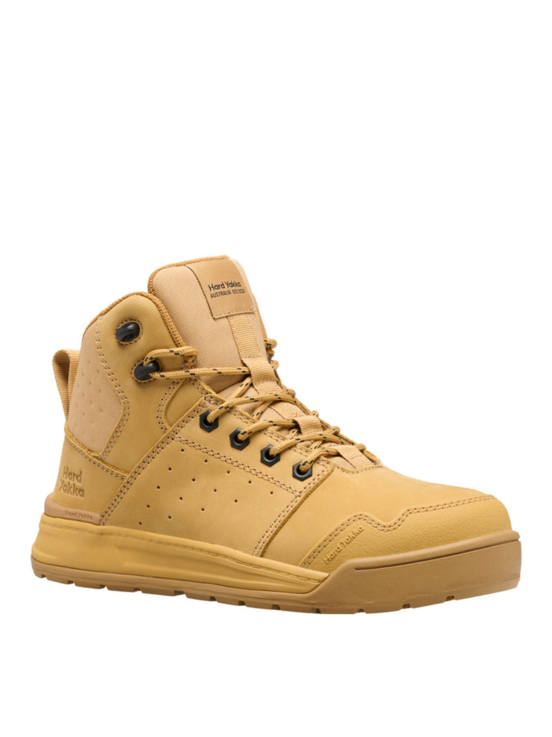 Hard Yakka Y60147 Evolution Lace Up & Side Zip 5" Steel Toe Safety Boot - Wheat Ladies – product photo