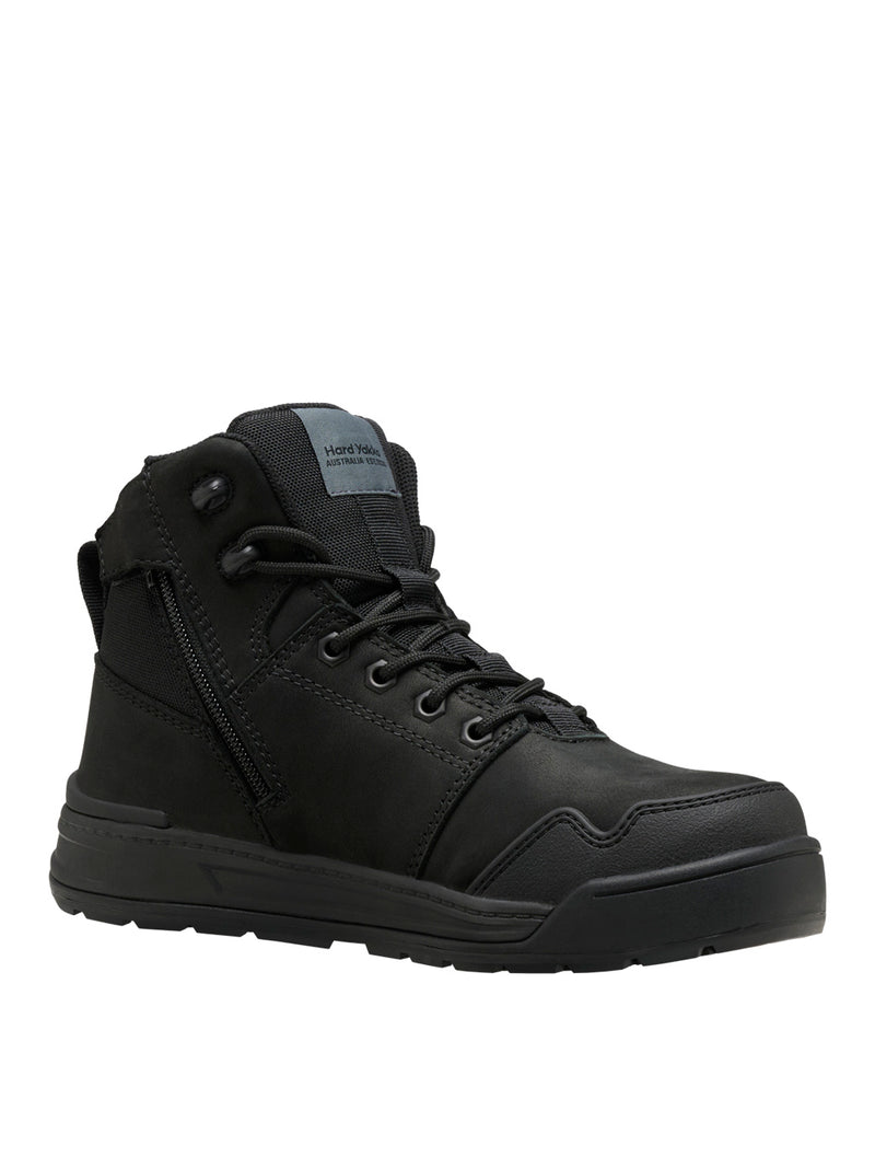Hard Yakka Y60148 Evolution Lace Up & Side Zip 5" Steel Toe Safety Boot - Black Ladies – product photo