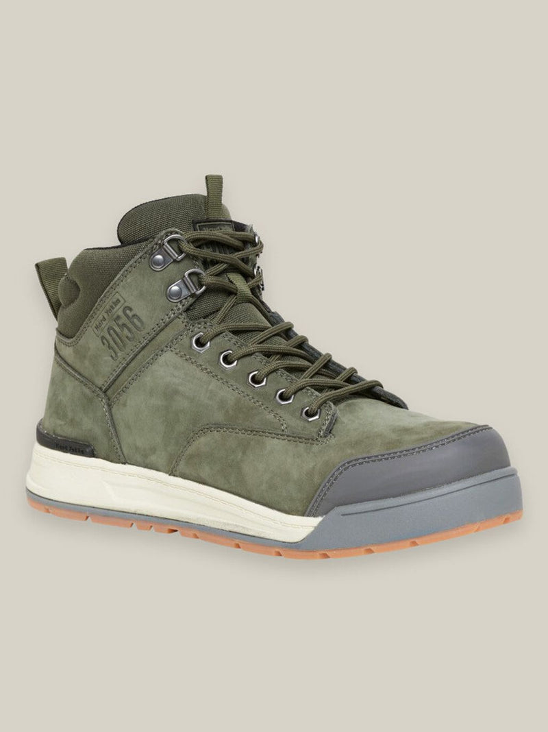 Hard Yakka Y60203 3056 Lace Up & Side Zip Steel Toe Safety Boot - Olive – product photo