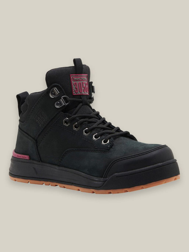 Hard Yakka Y60245 3056 Lace Up & Side Zip Safety Boot - Black Ladies – product photo