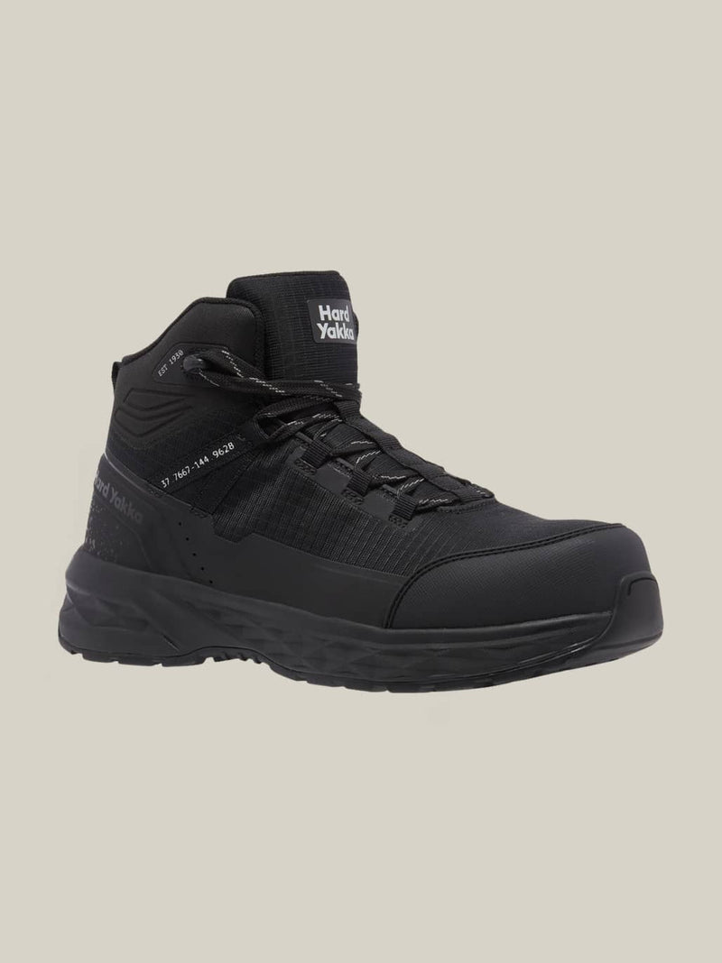 Hard Yakka Y60363 X Range Mid Composite Toe Safety Boot - Black – product photo