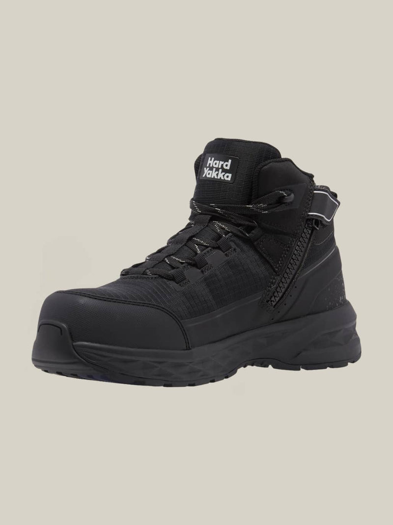 Hard Yakka Y60363 X Range Mid Composite Toe Safety Boot - Black – product photo
