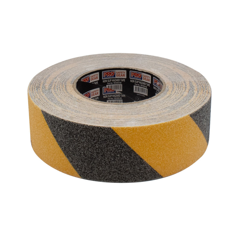 Self Adhesive Non Slip Hazard Tape Yellow & Black. 18M X 50mm