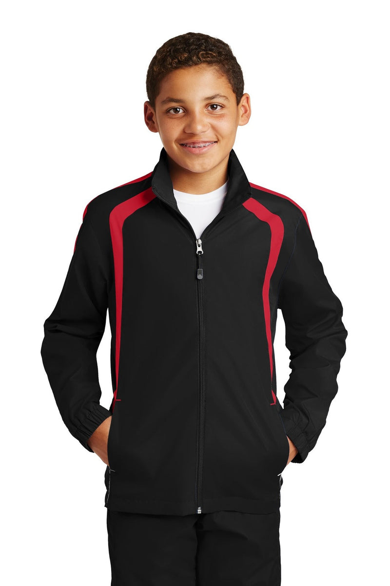 Sport-Tek YST60 Colorblock Raglan Jacket Kids