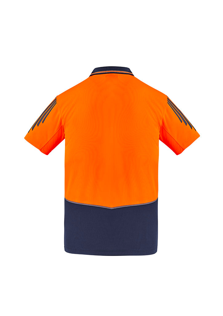 Syzmik Workwear ZH315 Hi Vis Flux Short Sleeve Polo Mens rear
