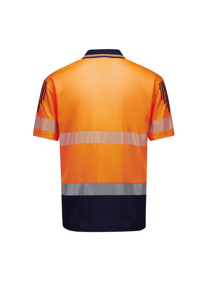 Hi Vis Flux Segmented Tape Short Sleeve Polo Mens