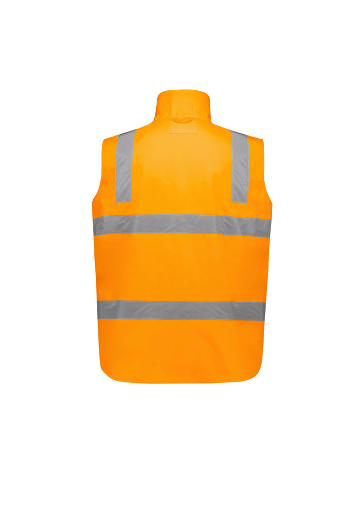 Syzmik Workwear ZT867 Hi Vis VIC Rail 4 In 1 Waterproof Jacket Unisex vest rear