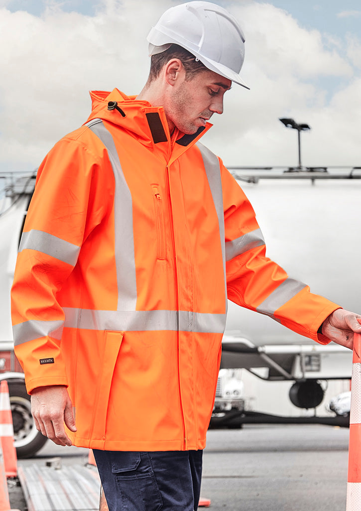 Syzmik Workwear ZJ620 Hi Vis X Back Heavy Duty Waterproof Jacket Mens