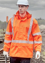 Syzmik Workwear ZJ657 Hi Vis X Back Ultralite Waterproof Jacket Mens