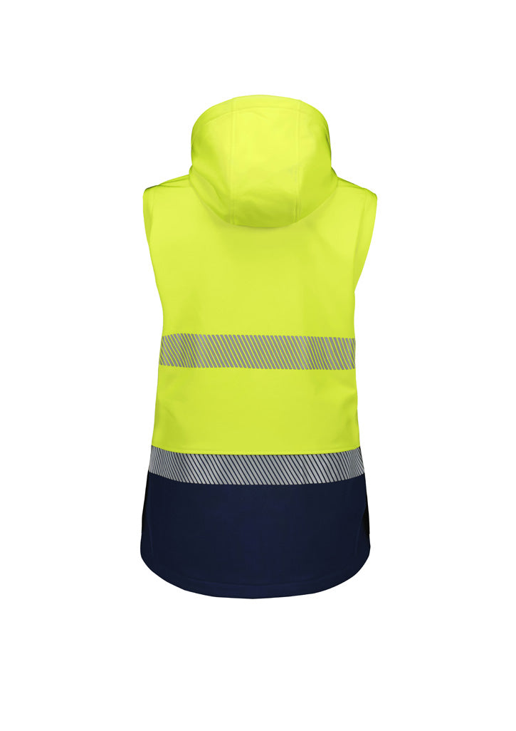 Syzmik Workwear ZJ753 Streetworx 2 In 1 Stretch Softshell Jacket Ladies vest rear