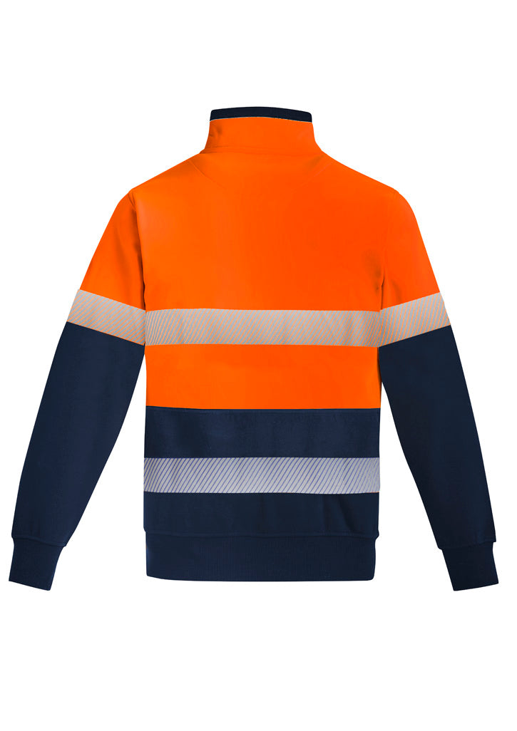 Syzmik Workwear ZT150 Orange Flame Hi Vis 1/4 Zip Pullover - Hoop Taped Mens 3