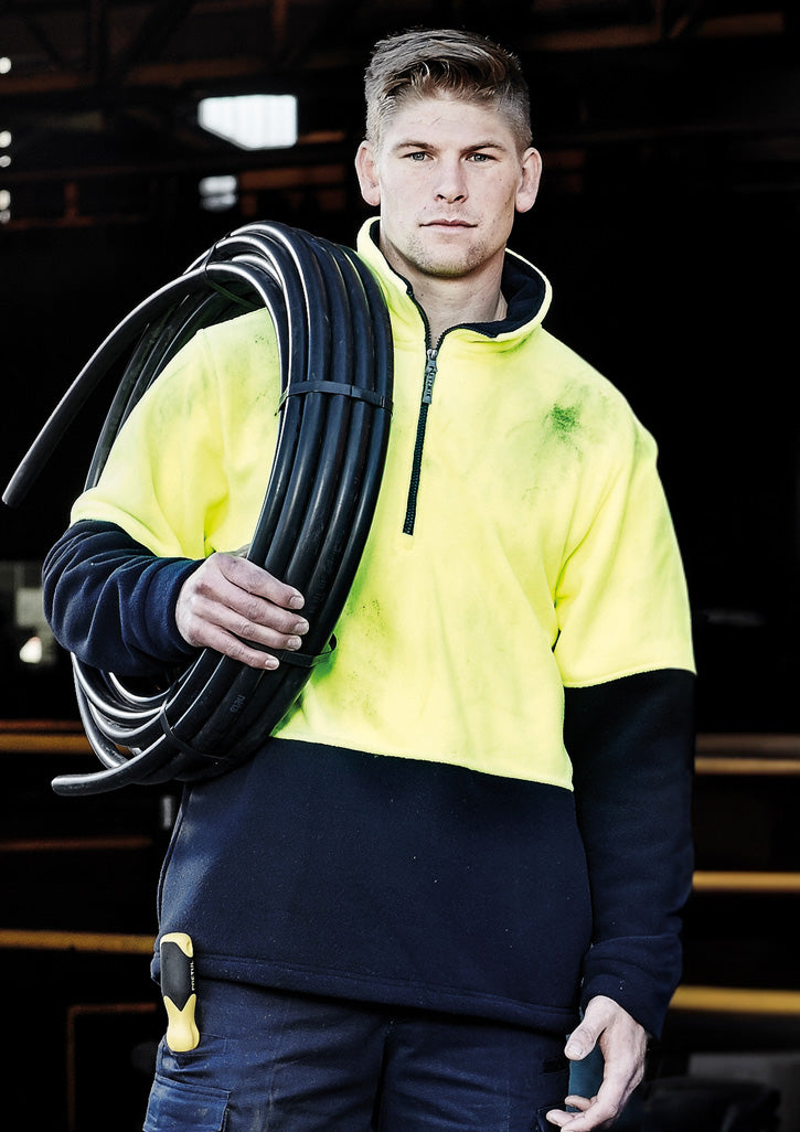 Syzmik Workwear ZT460 Hi Vis 1/2 Zip Polar Fleece Pullover Unisex