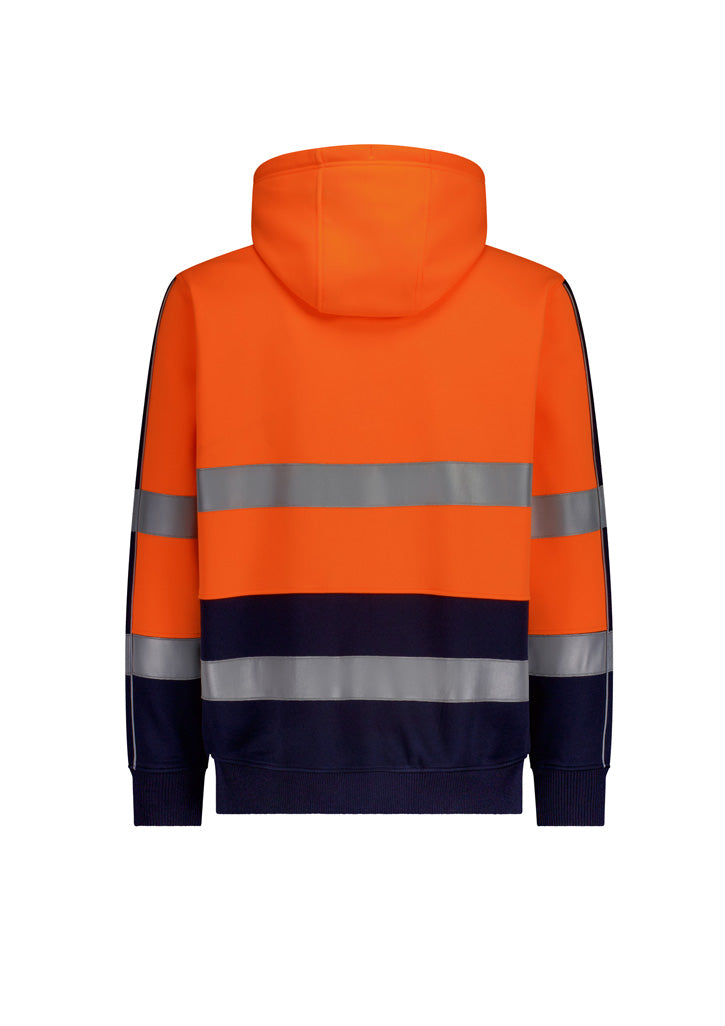 Syzmik Workwear ZT486 Hi Vis Full Zip Stretch Taped Hoodie Unisex rear
