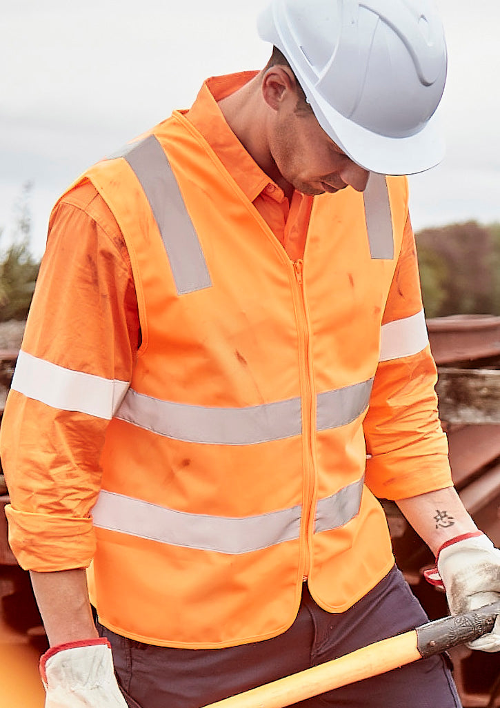Syzmik Workwear ZV687 Hi Vis VIC Rail Zip Vest Unisex