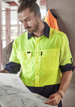 SYZMIK ZW468 Hi Vis Outdoor Long Sleeve Shirt Mens