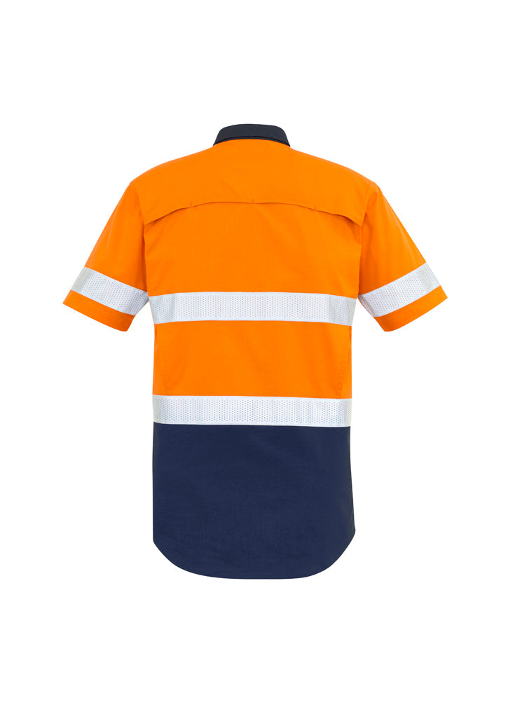 Syzmik Workwear ZW835 Rugged Cooling Hi Vis Taped Short Sleeve Shirt Mens rear