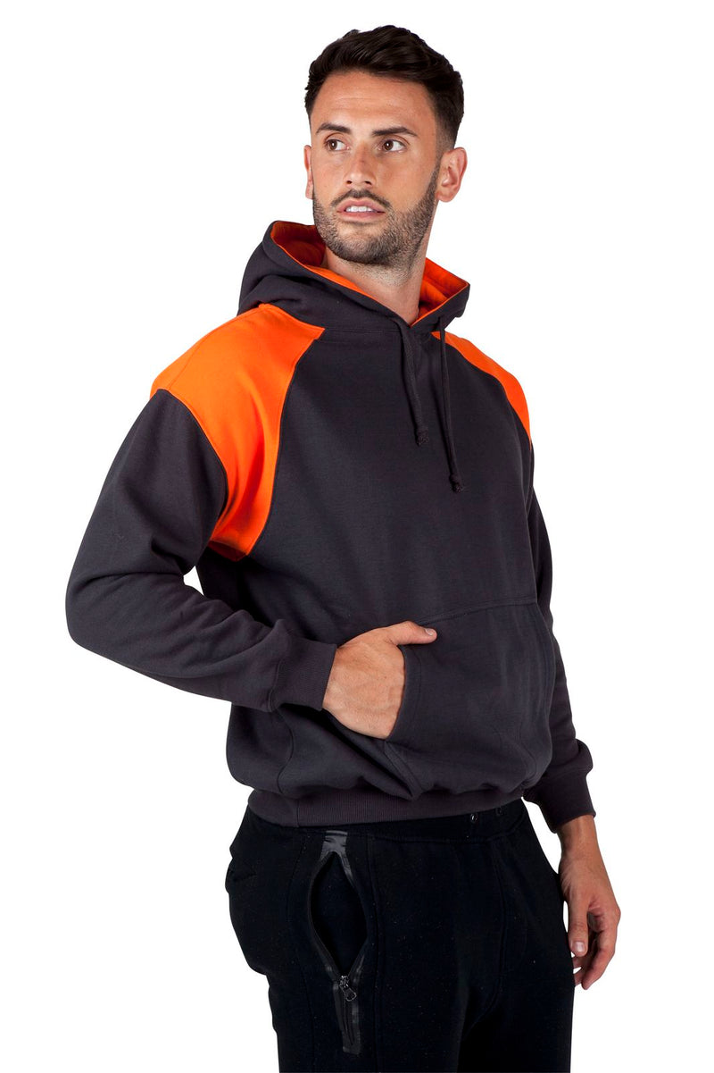 RAMO F303HP Shoulder Contrast Panel Hoodie Mens