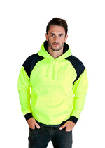 RAMO F303HPW Shoulder Contrast Panel Hoodie Mens – Hi Vis