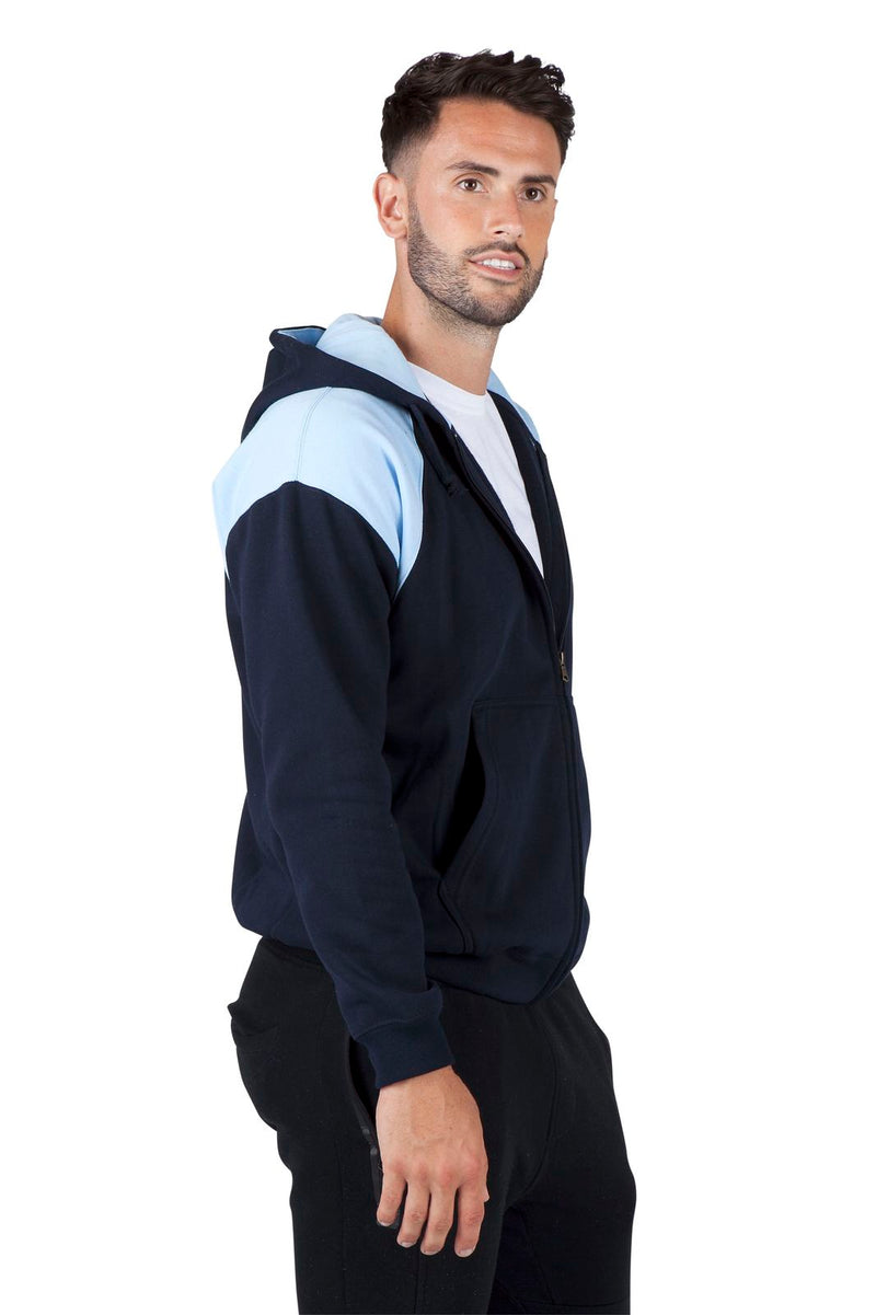 RAMO F303HZ Shoulder Contrast Zip Hoodie Mens