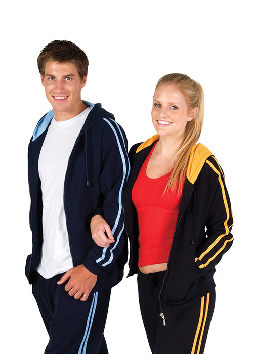RAMO F600HZ Unbrushed Stripe Sleeve Zip Hoodie Mens