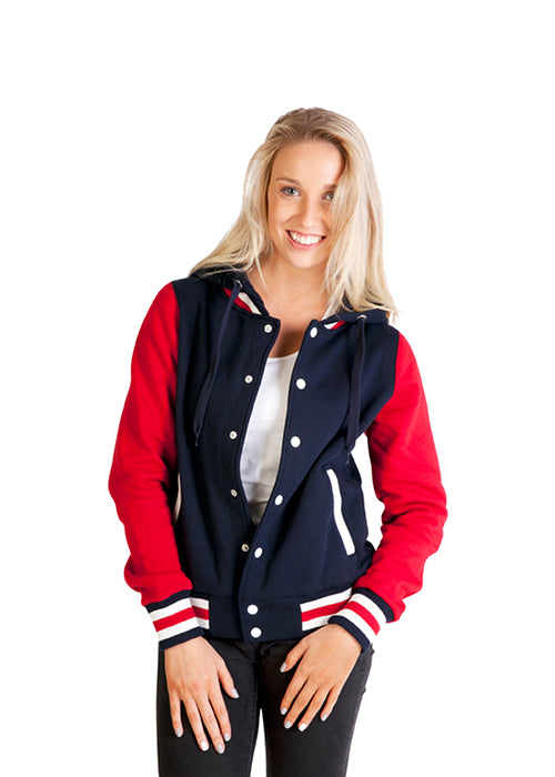 RAMO FB97UN 320gsm Varsity Jacket with Hood Ladies/Junior