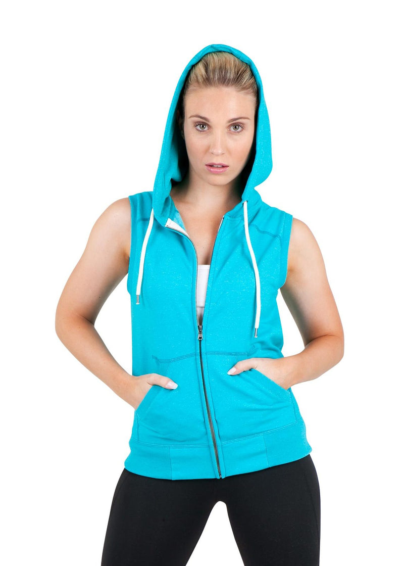 RAMO FZ77UN Greatness Heather Sleeveless Zip Hoodie Ladies/Junior