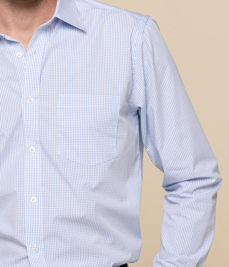Fawkner Micro Check Long Sleeve Shirt Mens