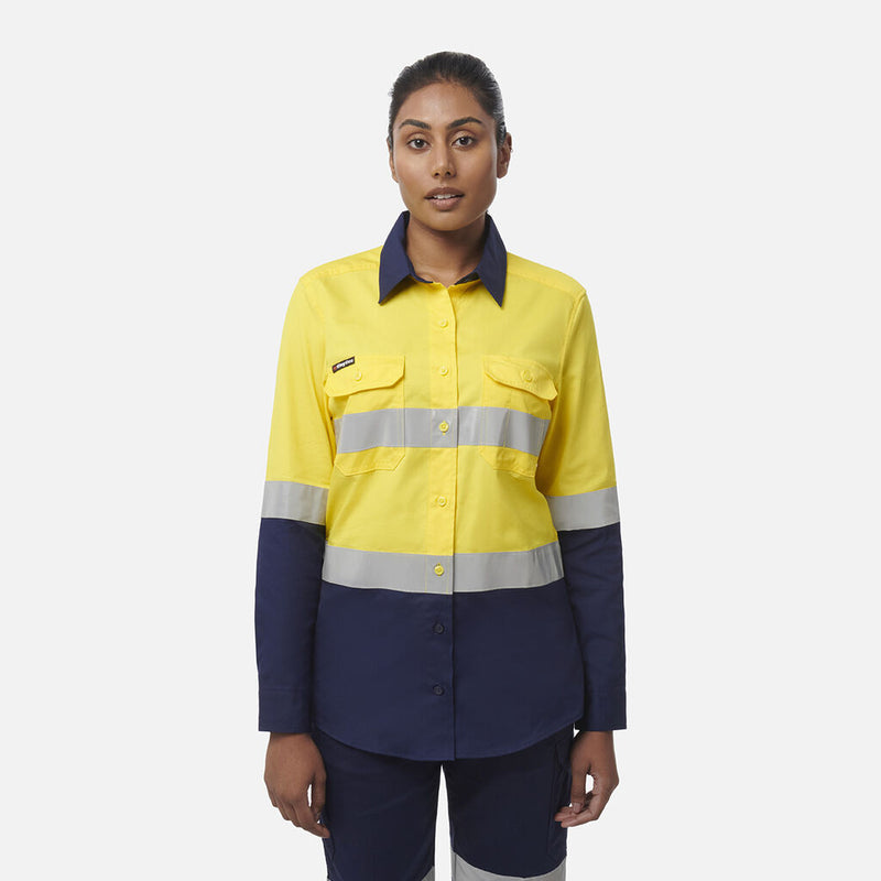 HI VIS WORK COOL REFLECTIVE SHIRT LADIES