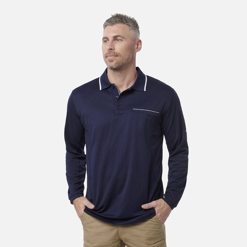 King Gee K69790 Workcool Long Sleeve Polo Shirt 2