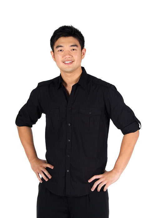 RAMO S001ML Military Long Sleeve Shirt Mens
