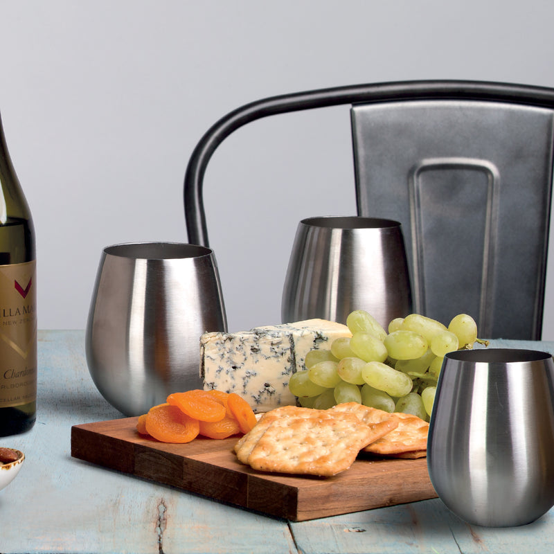 Gear For Life POSSWG Stemless Stainless Steel Wine Glass Set – product photo