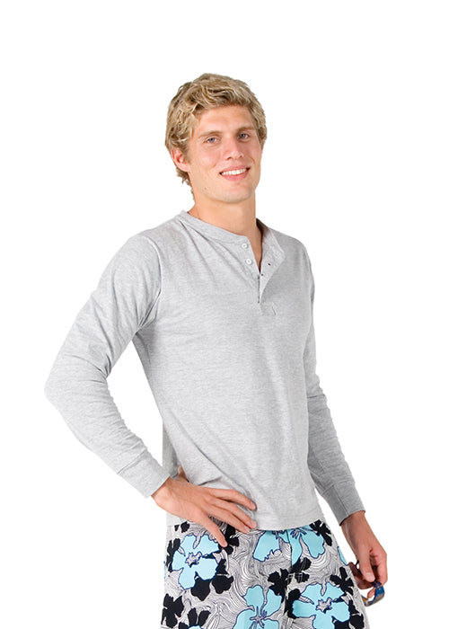 RAMO T000LB Henley Long Sleeve Tee Mens
