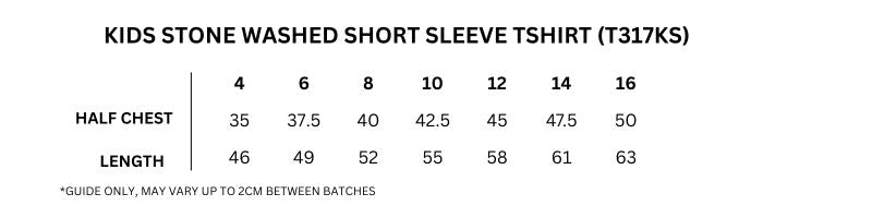 Size guide – Stone Wash Tee Kids