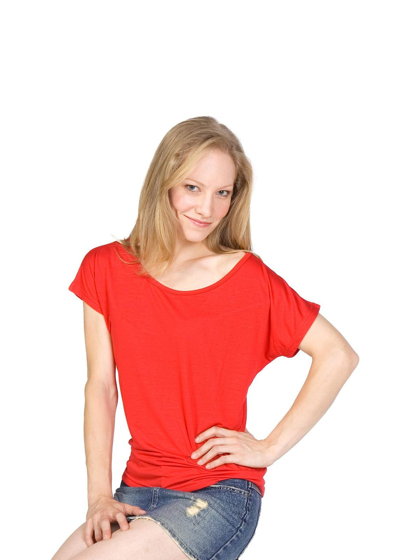 RAMO T401LD Bat Wing Poly Viscose Tee Ladies