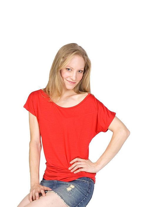 RAMO T401LD Bat Wing Poly Viscose Tee Ladies