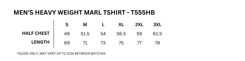 Size guide – Heavy Marl Tee Mens