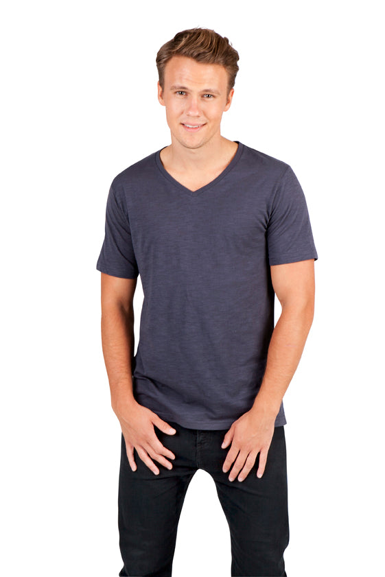 RAMO T918TV Raw Cotton Wave V-Neck Tee Unisex