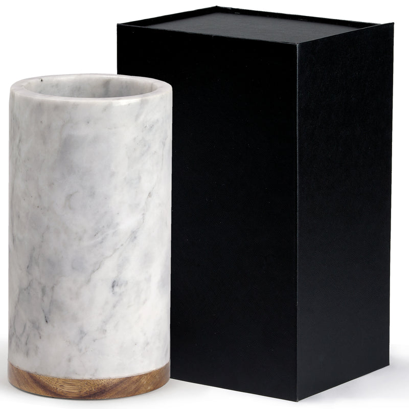 White (with grey veining)