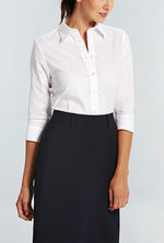 Womens Oxford Shirt - 3/4 Sleeve