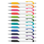 Jet Plastic Pen - White Barrel - with 1 colour print