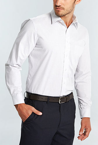 Mens Square Dobby Shirt - Long Sleeve