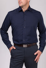 Mens Silk Protein Premium Poplin Shirt - Long Sleeve