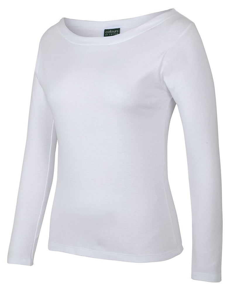 1BTL Ladies Long Sleeve Boat Neck Tee