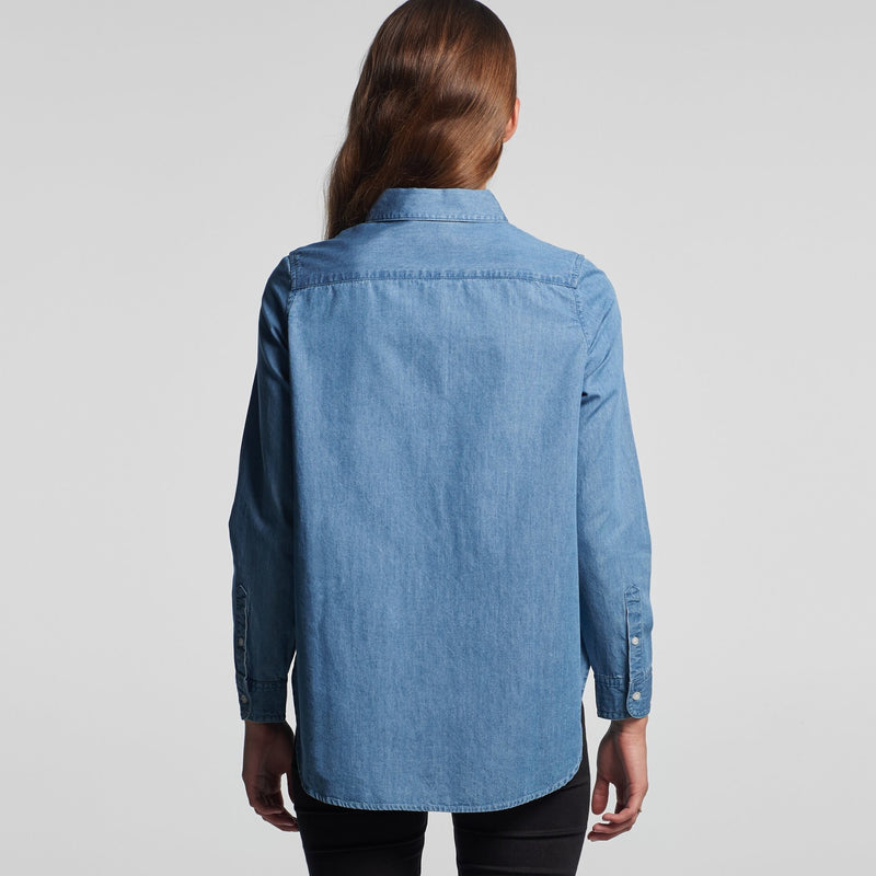 AS Colour 4042 Blue Denim Shirt Ladies-rear