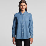 AS Colour 4042 Blue Denim Shirt Ladies-front