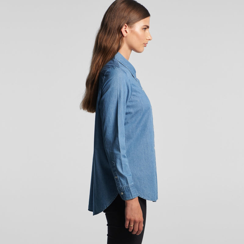 AS Colour 4042 Blue Denim Shirt Ladies-side